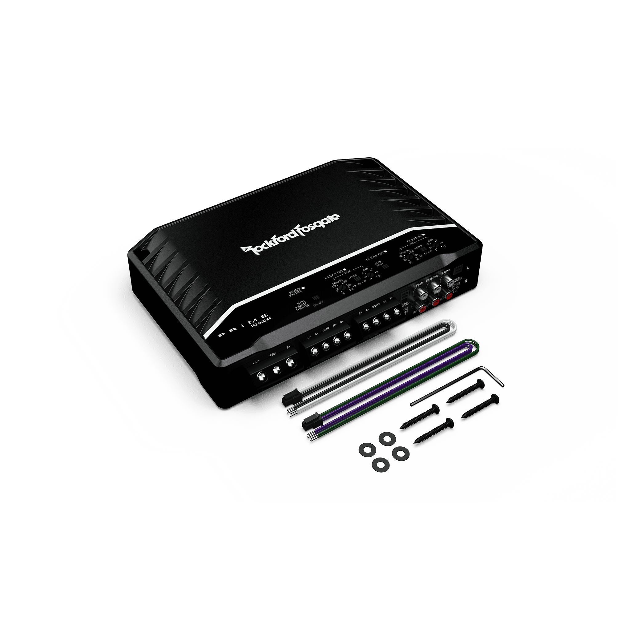 Rockford Fosgate R2-500X4 Prime 500-Watt Full Range 4-Channel Amplifier, Black