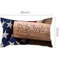 thumbnail image 5 of Throw Pillow Covers Americana United States Constitution Rolled in Scroll on Vintage American Flag and Rustic Wooden Board Pillow Case 12x20 Inches, 5 of 6