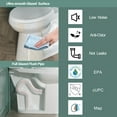 thumbnail image 6 of TICOZE Tall Toilet 17 Inch, ADA High Toilets, Chair Height, Comfort Elongated Bowl Heigh 17", Seat Height 18", Two-Piece Dual Flush 1.1/1.6 GPF, 12 Inch Rough-in, White Color, for Bathroom, 6 of 10