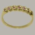 thumbnail image 3 of LBG British Made 10k Yellow Gold Natural Pink Tourmaline Womens Anniversary Ring - 33 size options - Size 6.75, 3 of 9