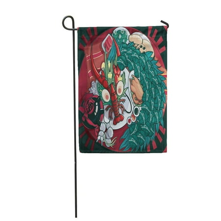 Red Dragon Boat - LADDKE Red Dumpling Dragon Boat Festival Food Cartoon Ancient Antique Garden Flag Decorative Flag House Banner 12x18 inch