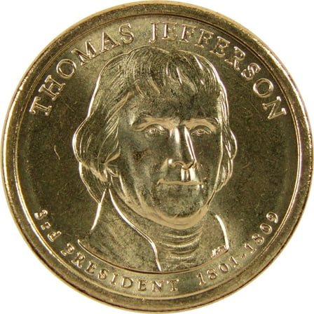 2007 D Thomas Jefferson Presidential Dollar BU Uncirculated $1 Coin