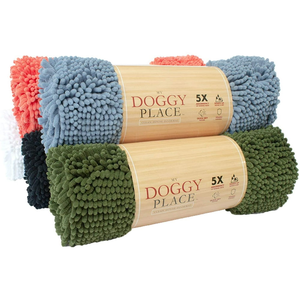 My Doggy Place Ultra Absorbent Microfiber Dog Door Mat, Durable, Quick Drying, Washable