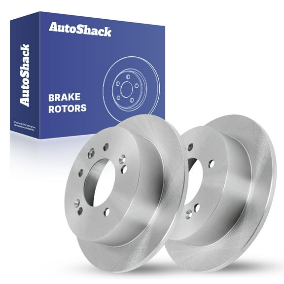 AutoShack 10.31" (261.9 mm) Rear Solid Brake Rotors | Replacement for 2007-2010 Hyundai Elantra | 2-PC Set
