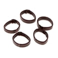 thumbnail image 2 of 5 piezas de correa de reloj de cuero sintético con anillo de retención de 24 mm, color marrón oscuro, s202412242084, 2 of 5