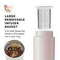 thumbnail image 5 of Pinky Up Tatyana Ceramic Travel Tea Mug with Infuser and Lid Lavender 12oz, 5 of 8