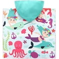 thumbnail image 3 of Cute Animal Hooded Beach Towel, Microfiber Bath Towels For Kids Boy Girl, Animal Towels For Bath Pool Swim Swimwear Summer Beach Cartoon Shower Gifts (, Marine Animal), 3 of 4
