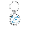 thumbnail image 1 of Blue Ocean Dolphin Biology Rotating Keychain Metal Keyring Holder, 1 of 2