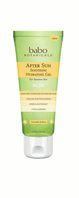 Babo Botanicals After Sun Soothing Hydrating Aloe Gel, 8 fl oz