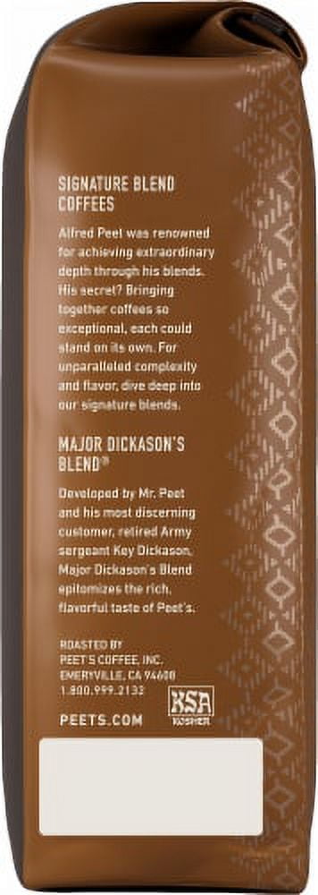 2X-Peet's Coffee Major Dickason's Blend Dark Roast Ground Coffee - 18 oz