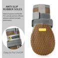 thumbnail image 5 of 2 pares de botas protectoras para perros, zapatos impermeables para perros, adecuados para perros medianos y grandes - Color caqui (talla 2), 5 of 5