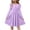 Purple, variant on Girls Ruffle Dress Long Sleeve Soft Stretchy Casual Church School Party A-Line Purple Sizes 5-16 Years,Size 11-12 T