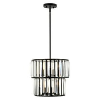 SAFAVIEH Crissa 6-Light Mid-century Black Metal Chandelier