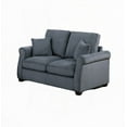 thumbnail image 4 of Modern Living Room 2pc Sofa Set Dark Gray Corduroy 77"x34"x35"H Sofa Loveseat with Pillows, 4 of 10