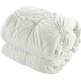 thumbnail image 5 of Chic Home Halpert 6 Piece Comforter Set Floral Pinch Pleated Ruffled Designer Embellished Bed Skirt and Decorative Pillows Shams Included, Queen, White, 5 of 5