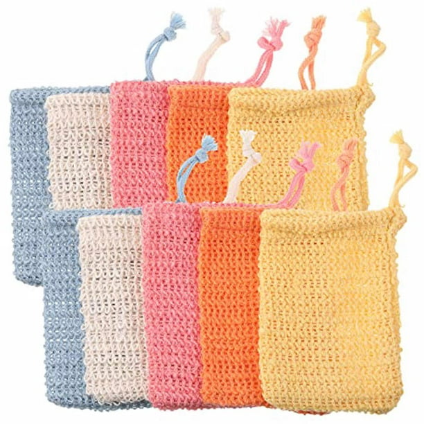 Billuyoard Bolsa de ahorro de jabón portátil, bolsa de jabón, bolsas de jabón de secado, transpirable, amigable con la piel, lavable, ligero, Juegos de accesorios de baño