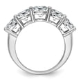 thumbnail image 2 of 14K White Gold Cushion Five Stone Ring Band Moissanite Size 6 (2.26 cttw.), 2 of 8
