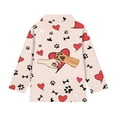thumbnail image 4 of Psesaysky Girl's Love Pet Graphic Print Preppy Cute Sweatshirts Long Sleeve Drop Shoulder Half Zipper Pullovers Athletic Thermal Coat 10-11 Years, 4 of 6