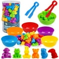 thumbnail image 2 of TSYAN 36PCS Counting Animals Matching Games Sensory Toys with Sorting Bowls Preschool Learning Activities Color Classification Montessori Educational Toys Set Gift for Boys Girls Toddlers Toys Age 3+, 2 of 4