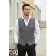 thumbnail image 3 of COOFANDY Men's Suit Vest Slim Fit Business Formal Waistcoat Casual Dress Vest, 3 of 7