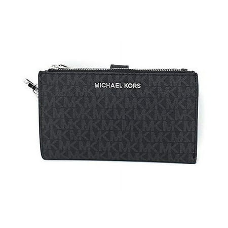 Michael Kors Jet Set Double Zip Wristlet Pvc, Black