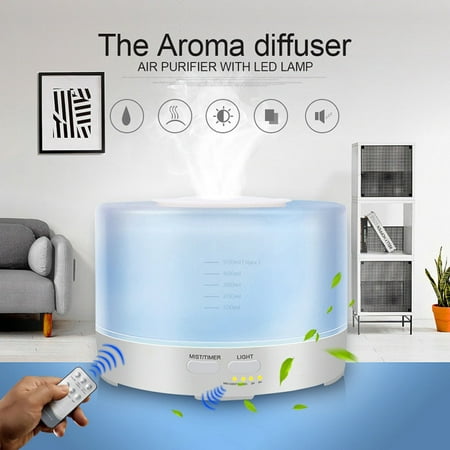 Full House Humidifier 700ml Remote Control Aroma Humidifier Remote Oil Diffuser Control Home Appliances Colorful Fragrance Lamp Ultrasonic Air Humidifier ()