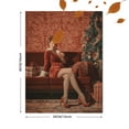 thumbnail image 3 of Retro Woman Holiday Travel Canvas Print, Vintage Style Wall Art for Home Decor, 3 of 8