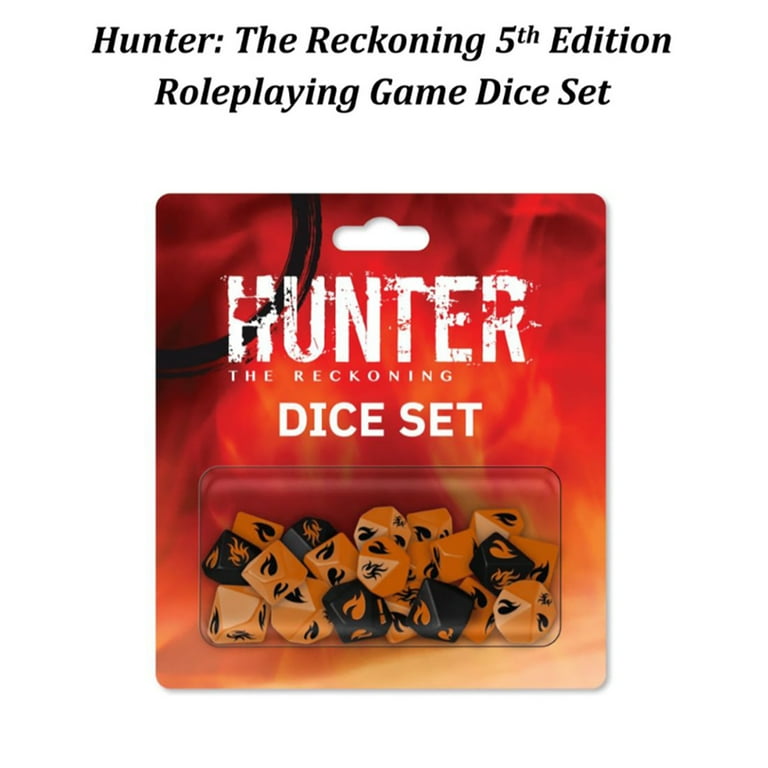 Renegade Game Studios Hunter: The Reckoning 5th Edition Roleplaying Game - Dice Set - Accessory to The Reckoning RPG Orange Renegade Game Studios Hunter: The Reckoning 5th Edition Roleplaying Game - Dice Set - Accessory to The Reckoning RPG Orange