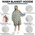 thumbnail image 5 of Wearable Oversized Blanket,Colorful Skull Pattern Wearable Blanket Hoodie for Adults,Cozy Hooded Blankets with Super Pockets,Super Warm Fuzzy Pullover for Women & Men, 5 of 6