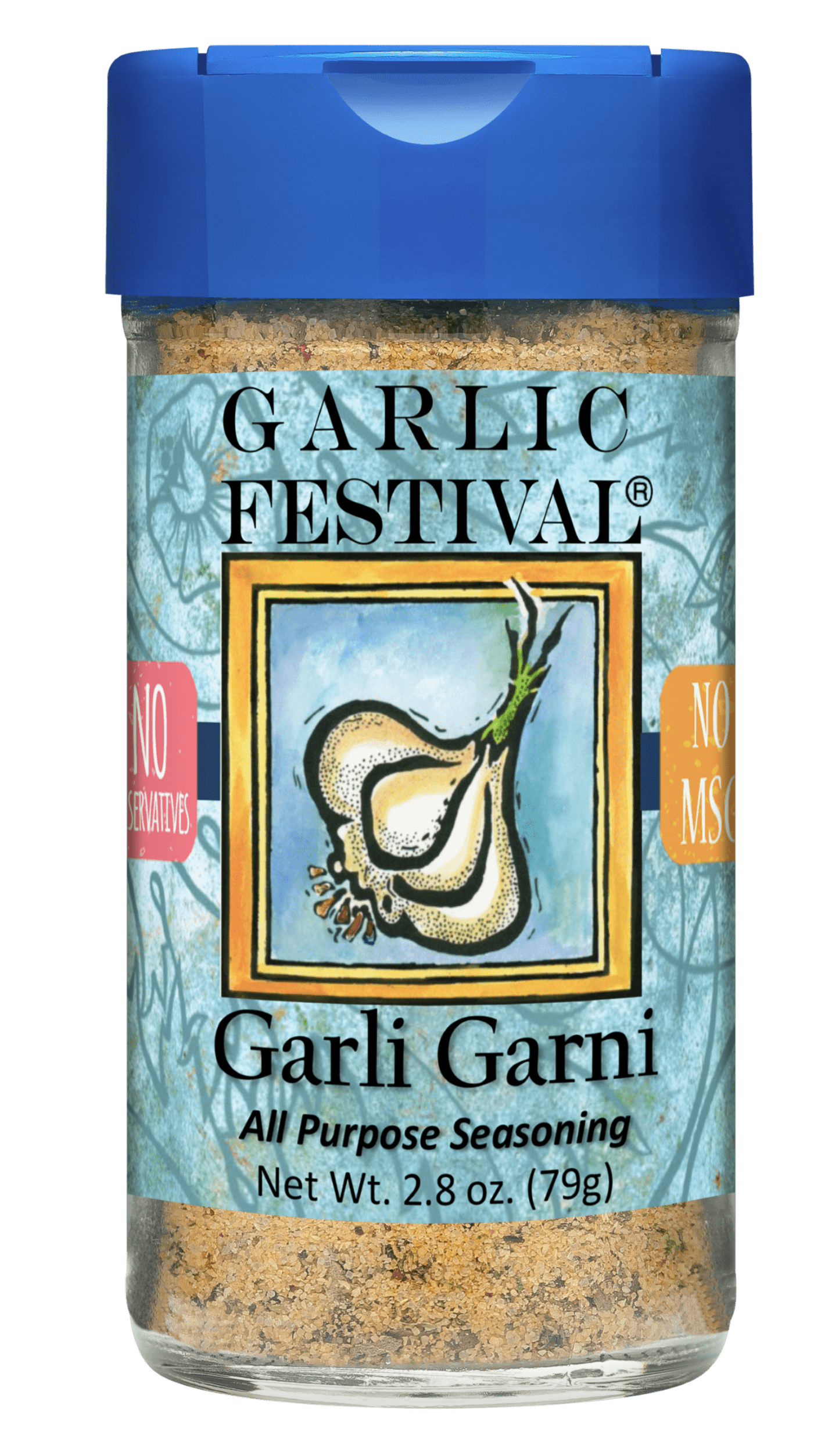 Garlic Festival Garli Garni All Purpose Garlic Seasoning Net Wt. 2.8 oz