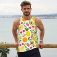 thumbnail image 6 of Logiee Avocado And Pineapple Print Men's Workout Tank Top,Quick Dry Workout Tank Top,Gym Muscle Tee,Fitness Bodybuilding Sleeveless T Shirt-XX-Large, 6 of 7