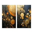 thumbnail image 2 of Designart "Gold Grey Industrial gracefulness II" Abstract Collages Wall Art Set Of 2 - Gold Abstract Canvas Set For Living Room Decor, 2 of 7