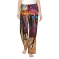 thumbnail image 1 of Balery a herd of horses Pantalones de pijama para mujer, pijamas ultraligeros, pantalones de estar por casa-Medium, 1 of 6