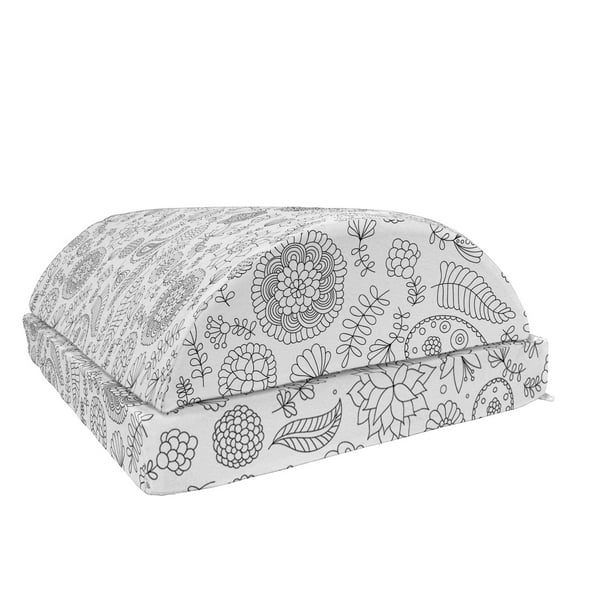 Download Black And White Foot Rest Doodle Flowers And Paisleys Inspirations Coloring Book Outlines Non Slip Backing Adjustable Ergonomic Memory Foam Leg Support For Office Black White By Ambesonne Walmart Com Walmart Com