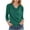 Green, variant on Sweatshirts for Women Pleated Collar V-Neck Solid Color Casual Loose Long-sleeved Top,Tops for Women Brown