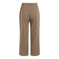 thumbnail image 5 of KPOPLK Wide Leg Linen Pants Woman Cargo Pants Summer Waisted Drawstring Linen Pants Petite Women Wide Leg Casual Pants with Pockets Size XXXL,Coffee, 5 of 5