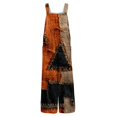 thumbnail image 5 of Stralyhd All Hallows Eve Women's Jumpsuits Halloween Holiday Square Neck Jumpsuit Party Jumpsuits with Pockets Spider Graphic Wide Leg Trousers Saffron S, 5 of 6