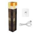 thumbnail image 1 of Antorcha de pared con luz, recargable por USB, antorcha de piedra marrón, lámpara LED de noche para dormitorio con luz nocturna, 1 of 10