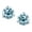 White, variant on � Round 6mm Simulated Aquamarine Three 3 prong Martini push back Stud earrings