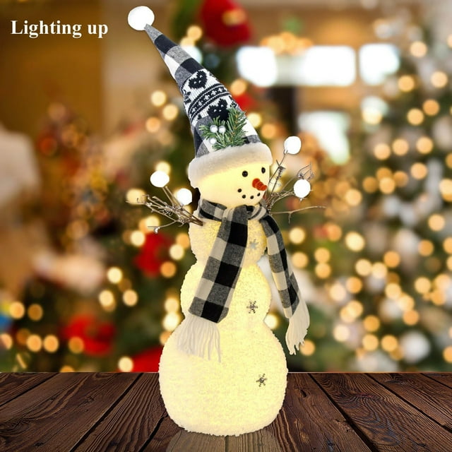 Christmas Lightup Snowman Figurines Decorations Perfect Indoor Home