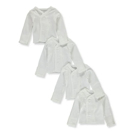 UPC: 0194135326262 | Carter s Baby Unisex 4-Pack L/S Lap Shirts – white  6 months (Newborn)