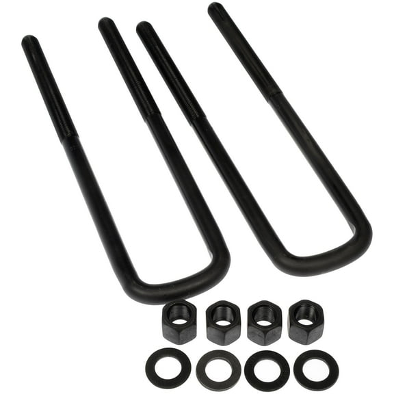 Dorman 929-736 Rear Leaf Spring Axle U-Bolt Kit for Specific Chevrolet / GMC Models, Semi-Gloss Black