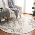 thumbnail image 2 of SAFAVIEH Jardin Salome Leaves Area Rug, Ivory/Gray, 6' x 6' Round, 2 of 8