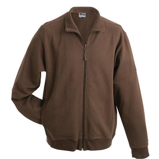 James and Nicholson - Chaqueta Sweat unisex (Marrón)