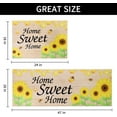 thumbnail image 2 of 2 Pcs Kitchen Rugs Set Washable Kitchen Mats for Floor, Home, Sink, Bathroom Non Slip Cushioned Sunflower Kitchen Rug Runner Standing Mat（Home, 2 of 6