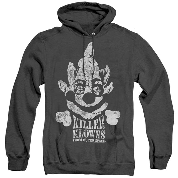 Killer Klowns From Outer Space Kreepy Adult Heather Hoodie Sweatshirt Black