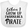 thumbnail image 3 of Inktastic Pirate Future Childs Boys or Girls Baby Bib, 3 of 4
