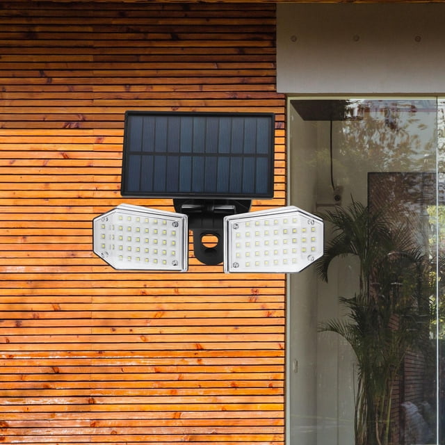 Lámpara solar de pared con 3 modos de luz solar para exteriores, para patio de entrada 78LED