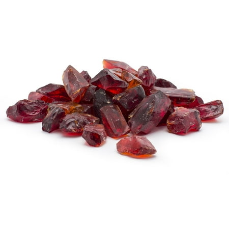 Red Dragon Roofing - Dragon Glass 20 lb Red Landscape Fire Glass, 1/2
