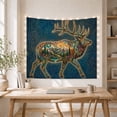 thumbnail image 5 of Deer Silhouette with Mountain Landscape, Tranquil Boho for Nature Lovers, Wildlife Wall Art, Housewarming Gift Tapestry Wall Hanging for Bedroom, Living Room and Dorm, 5 of 7
